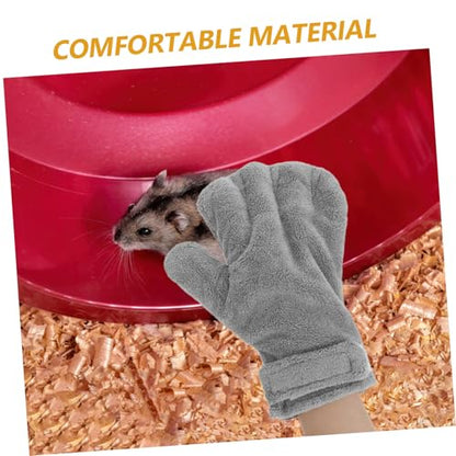 Homoyoyo Bite Training Gloves Anti-bite Pet Protective Mittens Gray Small Animal Handling Gloves for Reptiles Birds and Chinchillas