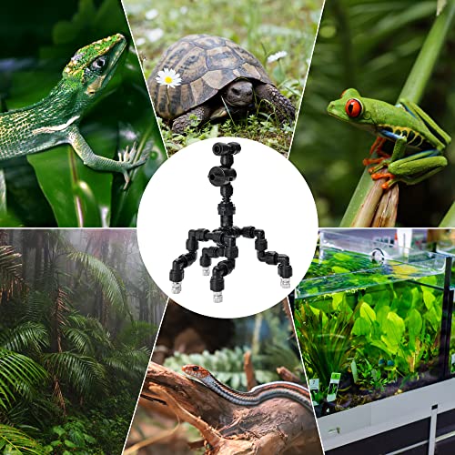 CozyTower 4 Pcs Reptile Mister Nozzle Terrarium Reptile Fogger with Valve | Adjustable Terrarium Misting Accessories Cooling Misting System for Reptiles Rainforest