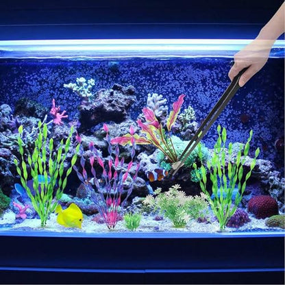 KABASI 4 in 1 Aquarium Coral Feeder Kit, 2PCS Coral Feeder with Tweezers | SPS Coral Feeder Long Arcylic Marine Reef Aquarium Syringe Liquid Fertilizer HPS Tube for Reef/Anemones/Eels/Lionfish