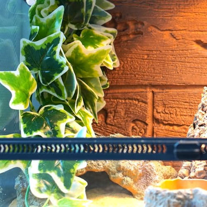 Reptile Terrarium Hanging Plant, 12'' Hiding and Climbing Fake Plants Vine for Reptile Enclosure, Ideal for Chameleon Bearded Dragon Lizard Gecko Tank Accessories - size: Reptile Hanging Plant