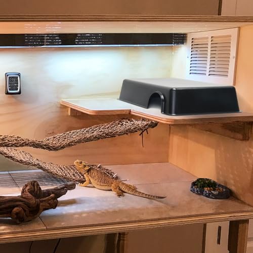 Reptile Hide Box - Provides Security and Safety for Geckos and Snakes, Easy to Clean, Small Size (5.8" x4.3" x 2.2"). - size: S