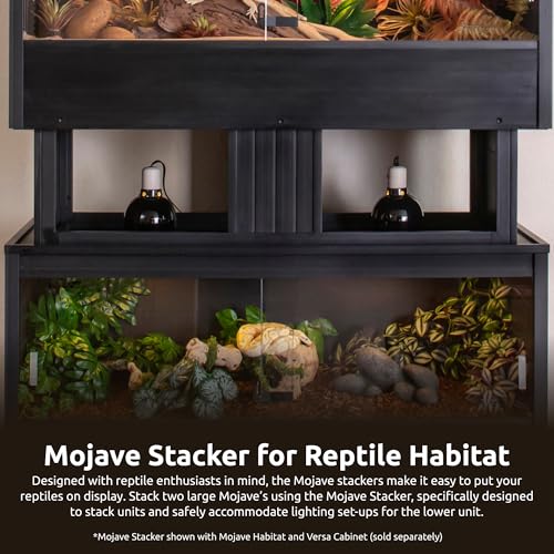 New Age Pet ECOFLEX Large Black Mojave Stacker for Reptile Habitats | 10 Year Limited Manufacturer's Warranty | Stackable Design, Accommodates Lighting Set-Up - color: Black, size: Large