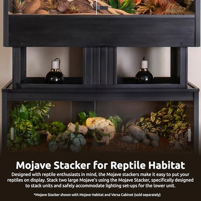 New Age Pet ECOFLEX Large Black Mojave Stacker for Reptile Habitats | 10 Year Limited Manufacturer's Warranty | Stackable Design, Accommodates Lighting Set-Up - color: Black, size: Large