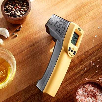 CDN Non-Contact Digital Laser Infrared Thermometer Temperature Gun for Quick Temperature Measurements, Instant Read Thermometer, Yellow (IN1022)