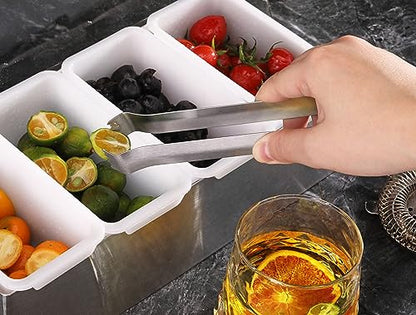 New Star Foodservice Restaurant-Grade Pom Tong, Stainless Steel, 6.5 Inch, Set of 6, Silver - size: 6.5-Inch - 6 Pack
