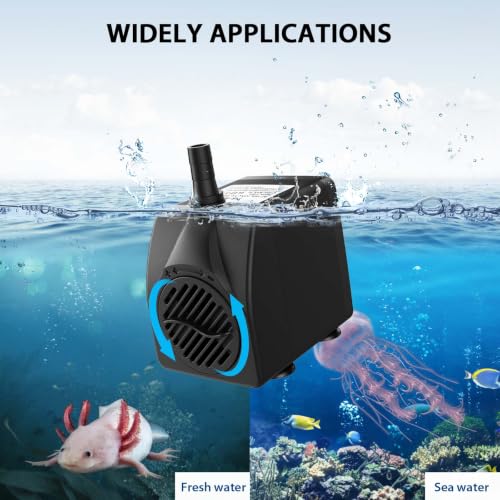 79 Gal Aquarium Chiller, 1/3 HP Fish Tank Water Chiller, Hydroponic Water Chiller with Touch Screen, Hydroponics System Axolotl Jellyfish Coral Reef 300L