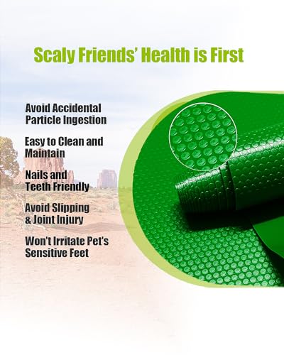 Bearded Dragon Tank Accessories, Reptile Substrate Floor, Leopard Gecko Tank Liner Mat for 40 Gallon, 20 Gallon, 50 Gallon,75 Gallon Lizard Tank, Green - color: Green