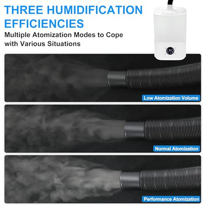 4L Reptile Fogger Mister, Efficient Humidifier Set with Remote Control, Reptile Humidifier for Proper Moisture Control, White, 1 Set - color: Top configuration