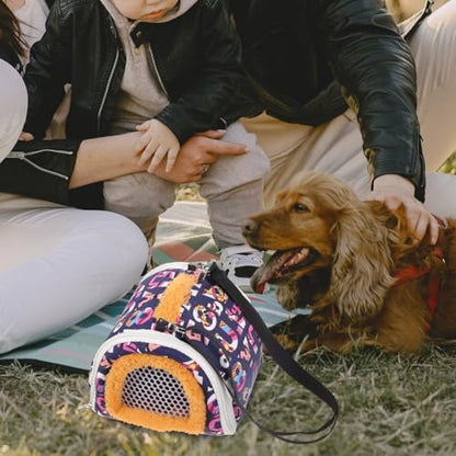 LIOOBO Portable Hamster Carrier Bag Straps Breathable Travel Pouch for Small Animals