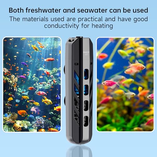 Submersible Aquarium Heater 25W with Protective Cover and Work Indicator Light, Constant Temperature 78℉ Around for Betta, Turtle, Freshwater and Saltwater Tanks, 1-5 Gallon Fish Tanks - size: 25W for 1-5 gallon