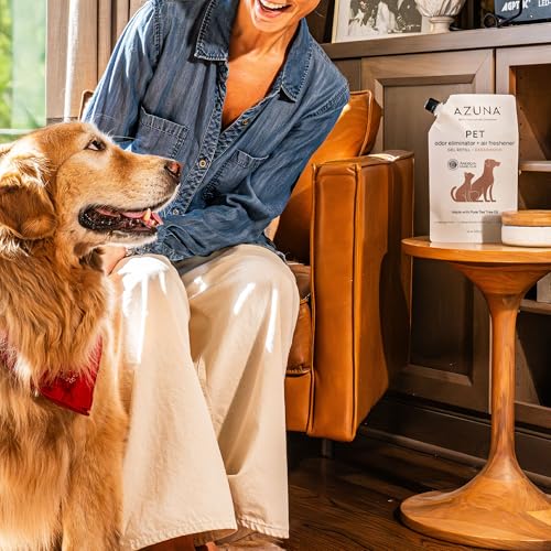 Azuna Pet Odor Eliminator for Strong Odor Gel | Pet Safe | 24oz Refill | Plant Powered | Dog and Cat Room Deodorizer | Pet Safe Air Fresheners for home | Cedarwood | Refill Only | Long Lasting - size: 24 Fl Oz (Pack of 1)