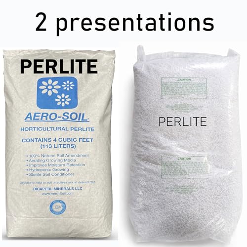 AeroSoil Perlite Premium Horticultural Grade Soil Additive Drainage and Growth - Coarse 4 Cubic Foot