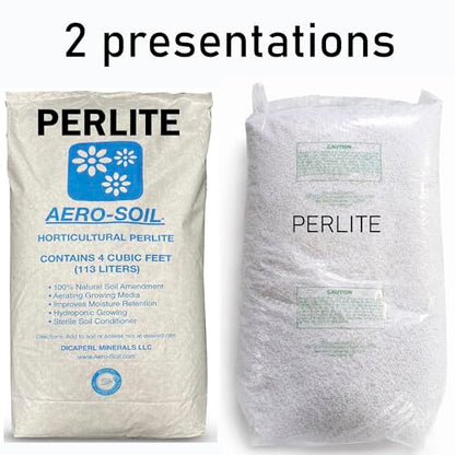 AeroSoil Perlite Premium Horticultural Grade Soil Additive Drainage and Growth - Coarse 4 Cubic Foot