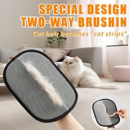 Magic Brush Pet Hair Remover Glove,Upgraded 5-Finger Electrostatic Pet Hair Removal Gloves for Couch, Carpet, Car Seat, Bedding, Furniture, Laundry,Reusable Animal Fur Removal Tool (Black-2PCS) - color: Black-2PCS