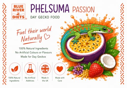Blue River Phelsuma Passion Day Gecko Diet 2oz - 60g | All Natural Gecko Food Made in the UK