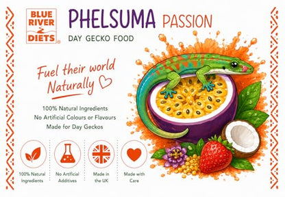 Blue River Phelsuma Passion Day Gecko Diet 2oz - 60g | All Natural Gecko Food Made in the UK
