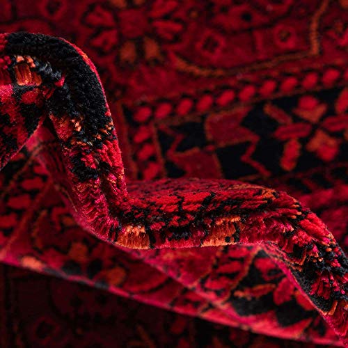 Unique Loom Tekke Collection Area Rug - Sheibani (5' Octagon, Red/ Black) - size: 5'3" x 5'3" (Octagonal)
