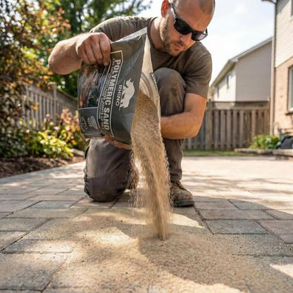 Rhino Power Bond Plus Polymeric Sand for Pavers, Paver Sand Polymeric Driveway Sand, Stone Joint Filler Up to 2 Inch Depth, 20 Pound Black Diamond - color: Black Diamond, size: 20 Pound