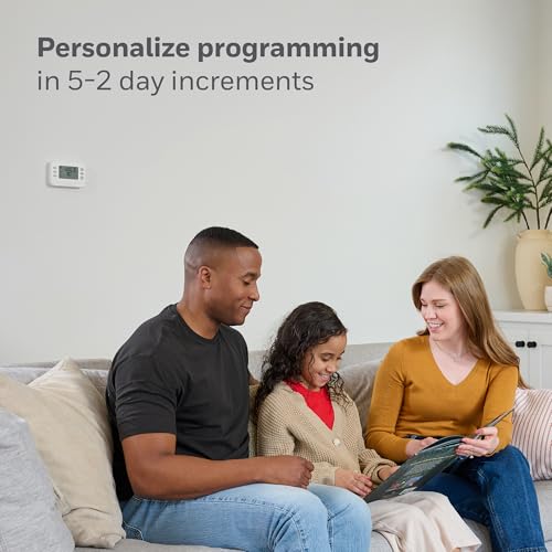 Honeywell Home X2P Programmable Thermostat, White | RTH20B Single-Stage, 1 Heat/1 Cool Compatibility, 5-2 Day Schedule