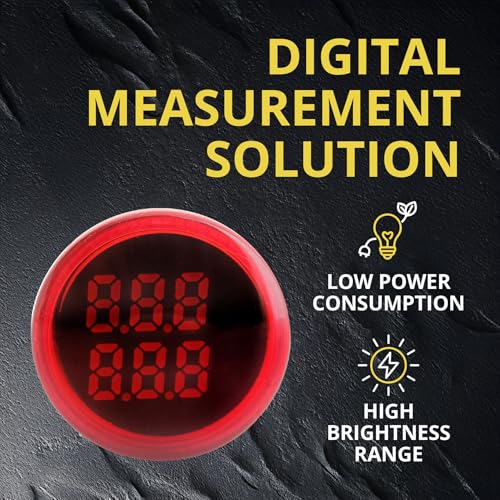 Digital Led Display Indicator Light Counter 22mm, Measuring Range 0-99999, Signal Light for Mount Panels - AD101-22CT Model, Circle Panel, Red (3 Pack) - style: Red - Counter