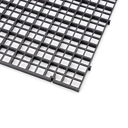 Aquarium Fish Tank Bottom Isolation 4 Pcs, Plastic Egg Crate Grid Divider | Tray Egg (L 4pcs Black) - size: L 4pcs Black