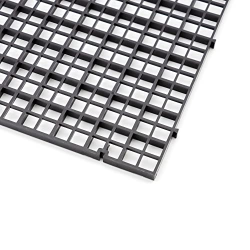 Aquarium Fish Tank Bottom Isolation 4 Pcs, Plastic Egg Crate Grid Divider | Tray Egg (L 4pcs Black) - size: L 4pcs Black