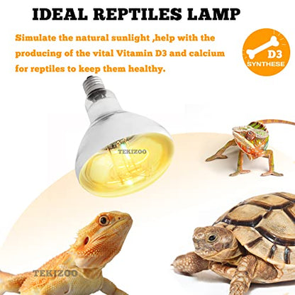 100W UVB UVA Heating Lamp Self-Ballasted Bulb Full Spectrum Basking Spot Light lamp for Reptile and Amphibian