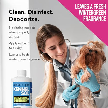 ATP KennelSol Disinfectant & Cleaner for Kennels, 16 fl oz, 1 ct | EPA-Registered, Concentrated Formula, Industrial Germicidal Detergent and Deodorizer for Shelters and Rescue Organizations - size: 16 Fl Oz (Pack of 1)