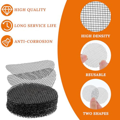 Amaxiu 120Pcs Plant Pots Hole Mesh Pad, 2 in Round Flower Pot Drainage | Mesh Mats Bonsai Potting, Eye Mesh Mats, Barrier for Gardening to Prevent Soil, Leaking Horticultural Enthusiasts