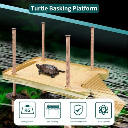 Tfwadmx Large Turtle Basking Platform, Floating Turtle Dock, Turtles Platform for Aquarium,Aquatic Turtles, Frogs, Crabs