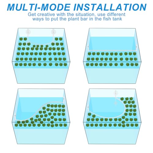 Aquarium Floating Plant Corral, Floating Plant Fence for Aquarium Accessories, Separates Floating Plants, Auto-Adjusts Height with Water Level, Suitable for All Floating Plants and Aquariums.