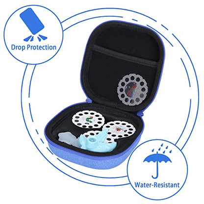 Aenllosi Hard Case for Moonlite Mini Projector Gift Pack fits upto 20 | EVA case construction, Water-resistant design, Dust-resistant design, Smooth zipper access, Carry handle, Case only - color: Blue