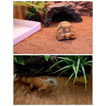 Hamiledyi Reptile Carpet Natural Coconut Fiber Tortoise Carpet Mats for Pet Terrarium Liner Reptile Supplies for Lizard Snake Chameleon Turtle Bedding Bunny Rabbit Mat (15 x Sheets) - size: 15 Packs/11.8 x 11.8 Inch