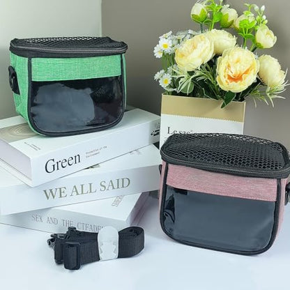 Small Pet Carrier Bag - Single - Shoulder Outdoor Carrier for Hamsters, Sugar Gliders & Flying Squirrels Portable Small Pet Travel Bag (Green) - color: Green