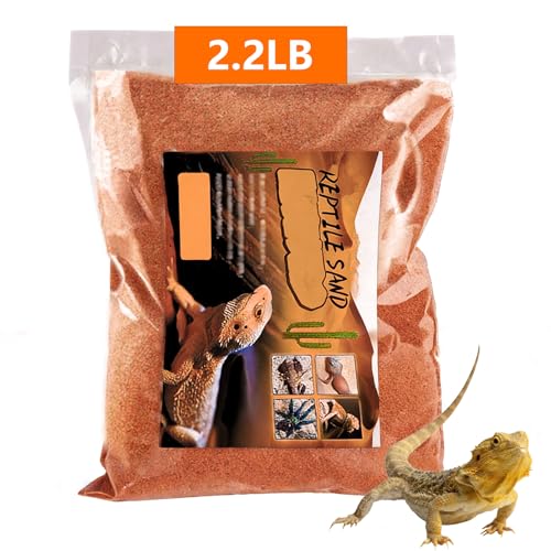 BNOSDM Reptile Sand,2.2lb Bearded Dragons Sands Substrate Bedding,Lizard Orange Red Desert Blend Sands for Snakes Geckos Tortoises Turtle Tarantula Hermit Crab Scorpion Invertebrates - color: Orange Red - 2.2Ib