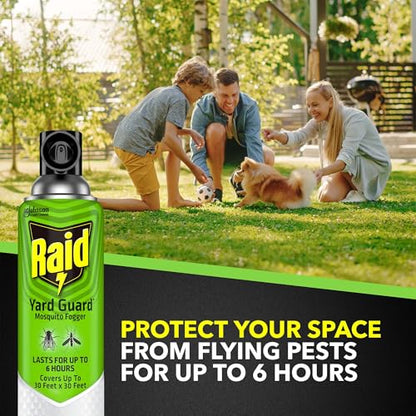 Raid Yard Guard Mosquito Fogger for Outdoor Yard Patio Deck and Garden Mosquito Control Aerosol Spray 16 Ounce (Pack of 3) - size: 16 Ounce (Pack of 3)
