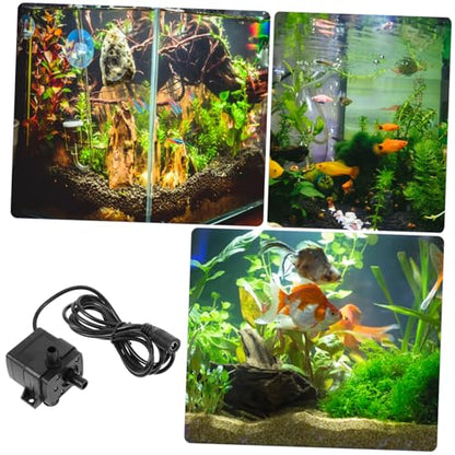 Fish Tank Submersible Pump Water Pump for Aquariums Ponds Fountains Hydroponics Compact Design for Easy Use Power Supply Included