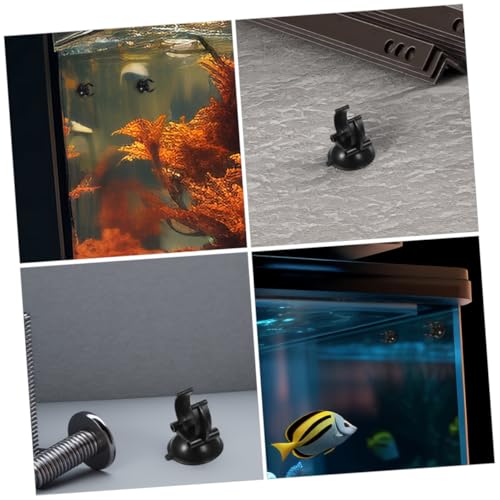 Toddmomy 12pcs Aquarium Suction Cups with Clips Secure Airline Tubing Decorations for Fish Tanks Shrimp Nests and Reptile Hammocks Easy Installation Firm Grip