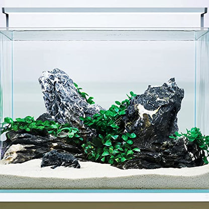 Dark Seiryu Stone Aquascaping Rock 17lb Planted Aquarium Iwagumi | Dark veined texture; iwagumi aquascape - size: 08 Dark Seiryu Stones(3-11inch,17lbs)