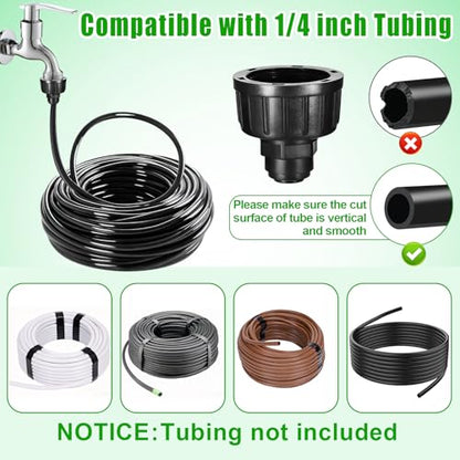 5 Pack US Standard 3/4" to 1/4" Faucet Adapters with Rubber Gaskets,1/4 inch Irrigation Tubing Fittings Garden Faucet to Hose Adapter for 1/4 Inch Drip Irrigation Tubing Garden Irrigation System - size: 5 Pack 3/4" to 1/4" Faucet Adapters