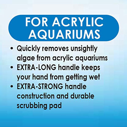 API ALGAE SCRAPER For Acrylic Aquariums 1-Count Container - color: Green, size: Scraper (Pack of 1)