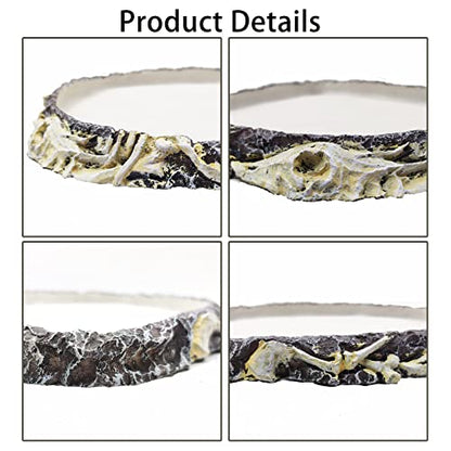 Tfwadmx 2 Pack Reptile Water Bowl, Reptile Feeding Dish, Bearded Dragon Water Dish, Turtle Feeding Bowl for Tortoises, Snakes, Lizards, Geckos, Chameleons - color: Bowl-2Pcs