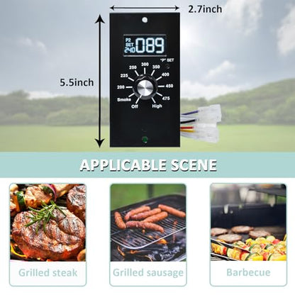 Upgrade Control Board Compatible with Pit Boss Pellet Grill, Panel Kit | PB700R1 700FB PB820 PB820d PB340 440D Replacement Parts, Temperature Controller, Grill Repair Accessory，Sensor Probe Kit. - style: Compatible with Pit Boss Pellet Grill Control Board