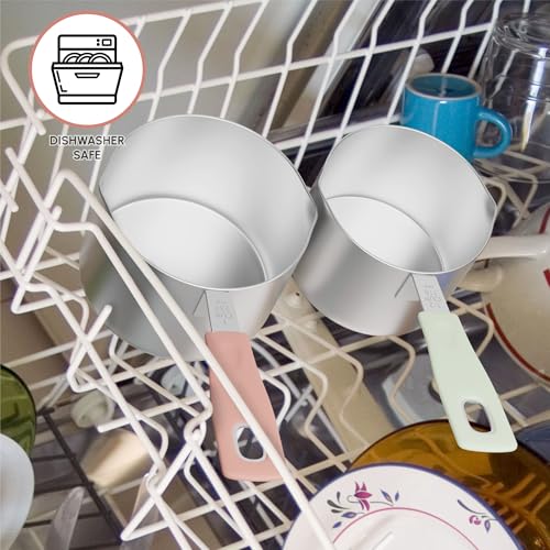 Measuring Cups and Measuring Spoons Set of 14 - Stainless Steel Measuring Cups and Spoons Set, Includes 1/8 Teaspoon Measuring Spoon, 1/8 Cup Measuring Cup, Leveler Dry (14, Country Chic) - color: Country Chic
