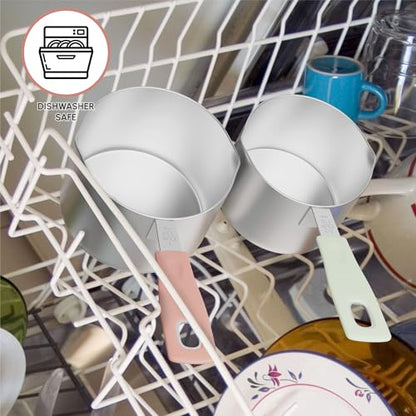 Measuring Cups and Measuring Spoons Set of 14 - Stainless Steel Measuring Cups and Spoons Set, Includes 1/8 Teaspoon Measuring Spoon, 1/8 Cup Measuring Cup, Leveler Dry (14, Country Chic) - color: Country Chic