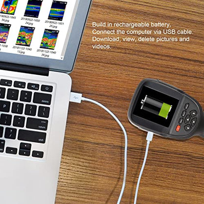256X192 Higher IR Resolution HT-18+ Handheld Thermal Camera from HTI -18 Newest Update, IR Resolution Improved to 256x192 with 25 HZ, 300,000 Pixels, Easy to Read 3.2" Color Display, Includes Battery
