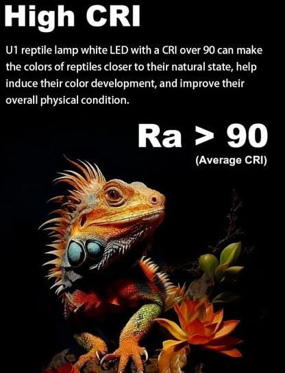 Reptile Terrarium LED UVA UVB Light with App Control for Desert and Tropical Habitats, ZL U1