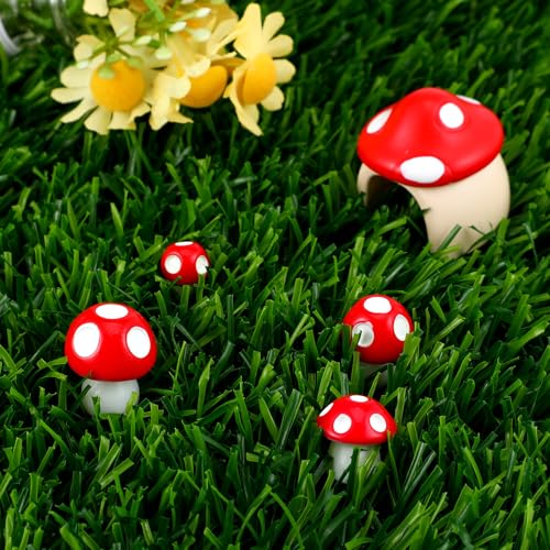 5PCS Jumping Spider Accessories with Mushroom Styling Platforms Enclosure, Spider Habitat Decor with Mushroom Hide, Resin Spiders Accessories and Jumping Spiders Enclosure Deco