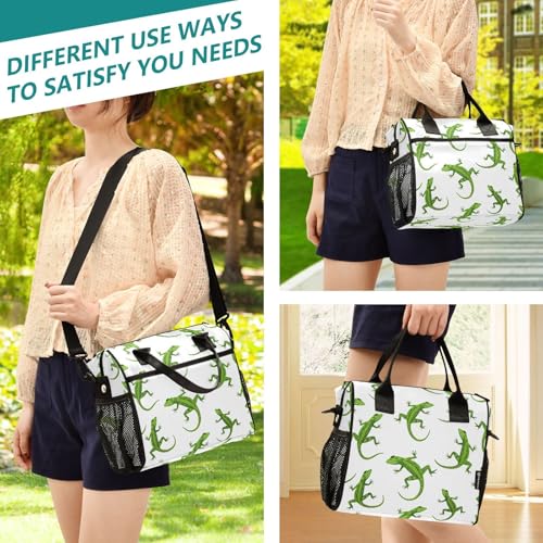 Lunch Bag Insulated Lizard Animal Reptile Nature Wildlife Lunch Box for Men Women Reusable Cooler Tote Bags for Work School Picnic - size: Small