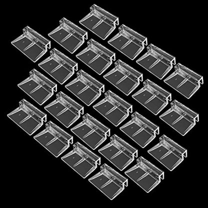 Aquarium Lid Clips, 5MM, 24 Pack | DIY Aquarium Lid Holder, Clear Acrylic, Fish Tank Support, Aquarium Glass Holder - size: 5MM